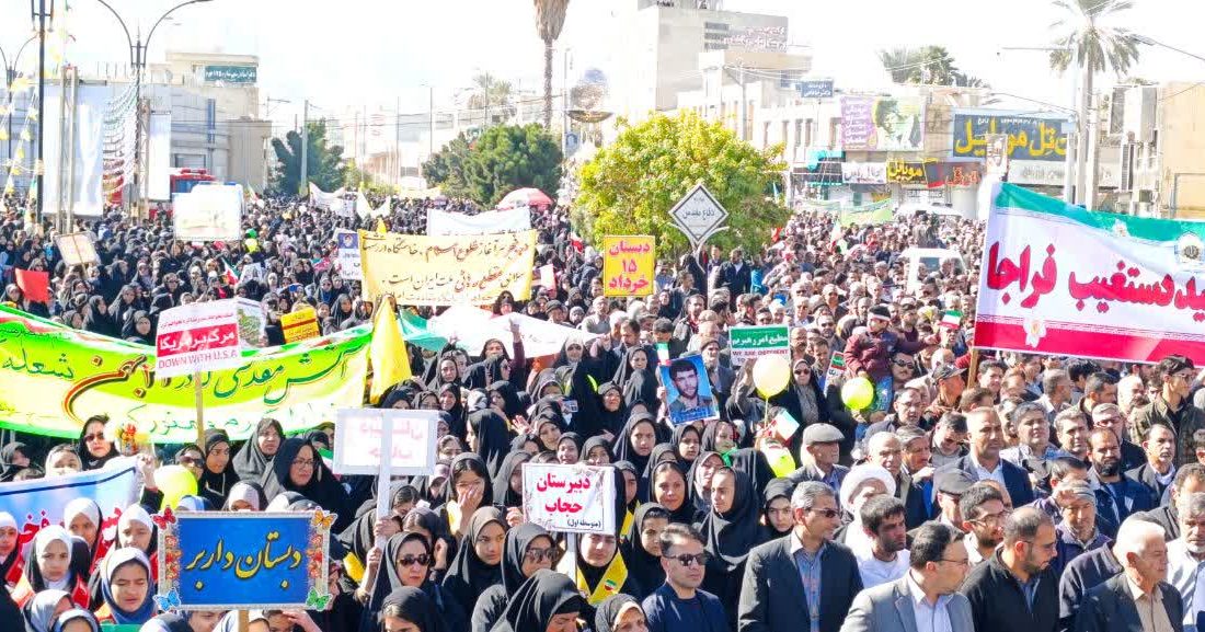 از خیابانهای جهرم تا قلب انقلاب؛ شکوه حضور مردمی در ۲۲ بهمن