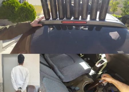 توقف پژو ۲۰۶ در جهرم؛ بوی تریاک از باک بنزین بلند شد!