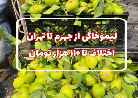 لیموخاگی از جهرم تا تهران؛ اختلاف تا ۱۱۰ هزار تومان